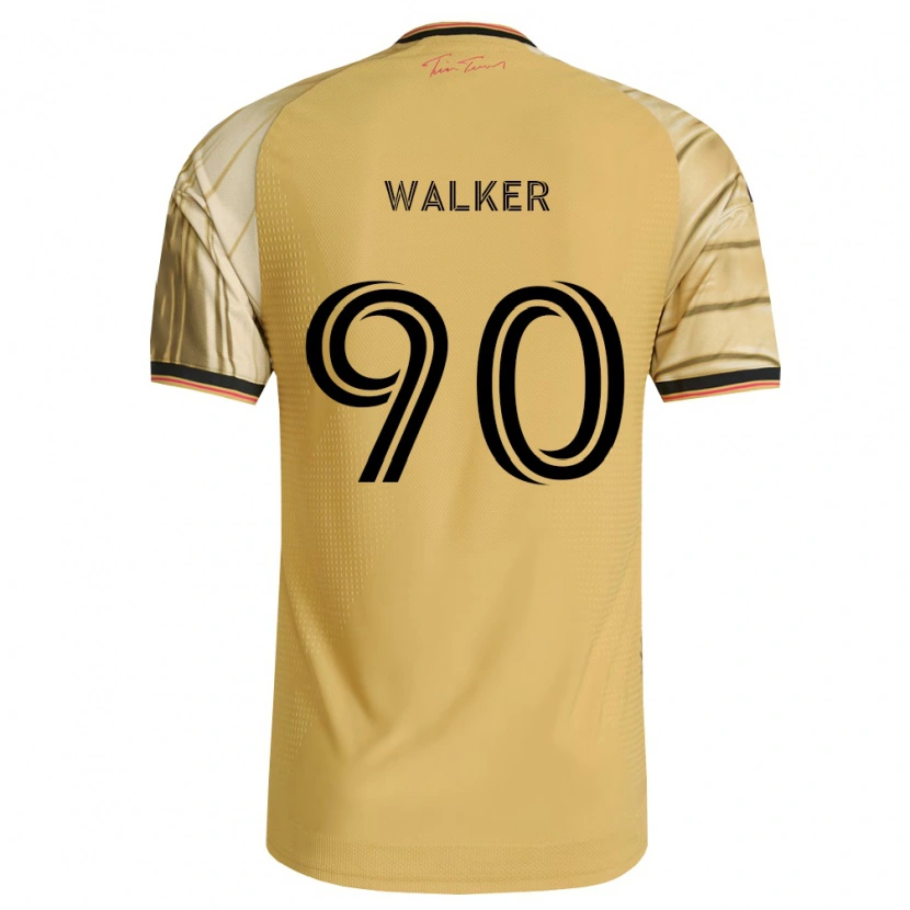 Danxen Bambino Maglia Eric Walker #90 Marrone Giallo Nero Kit Gara Away 2026/27 Maglietta