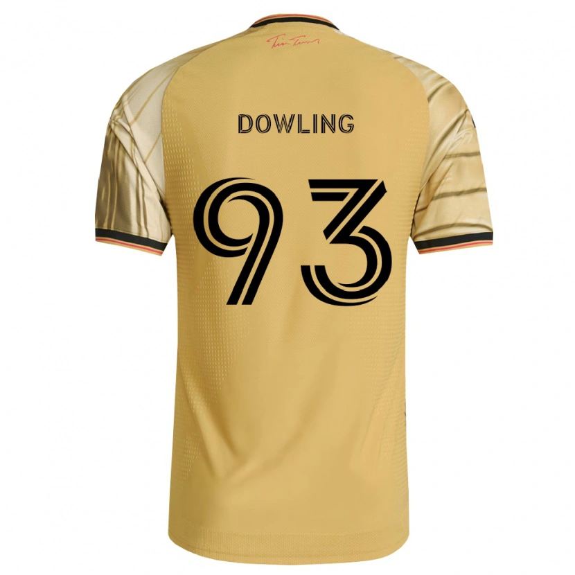Danxen Bambino Maglia Drew Dowling #93 Marrone Giallo Nero Kit Gara Away 2026/27 Maglietta