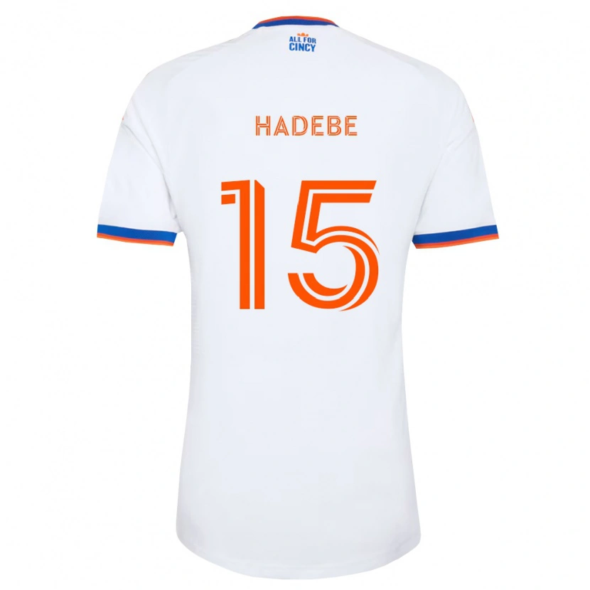 Danxen Bambino Maglia Teenage Hadebe #15 Bianco Blu Navy Arancio Kit Gara Away 2026/27 Maglietta