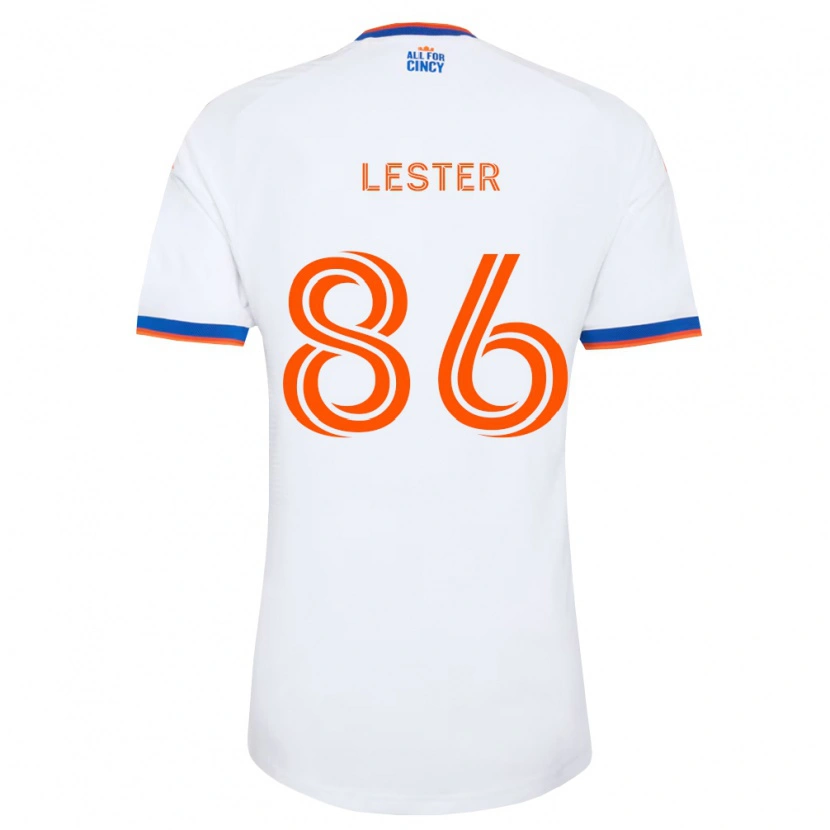 Danxen Bambino Maglia Jaylen Lester #86 Bianco Blu Navy Arancio Kit Gara Away 2026/27 Maglietta