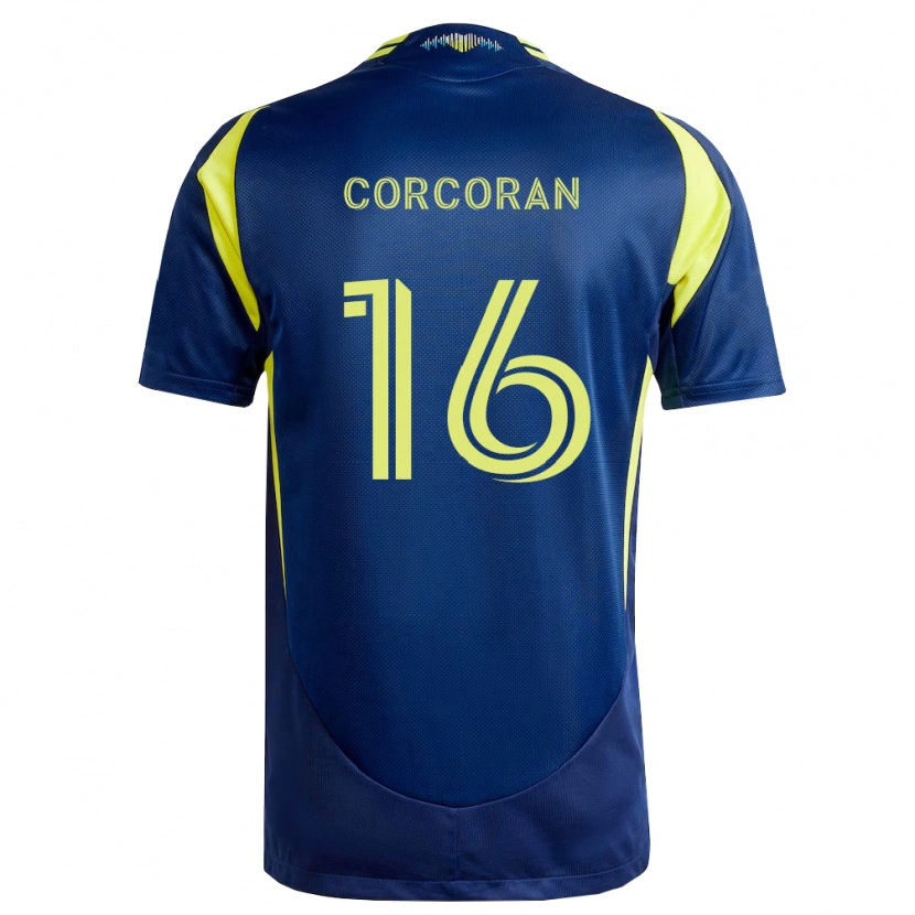Danxen Bambino Maglia Matthew Corcoran #16 Giallo Blu Navy Kit Gara Away 2026/27 Maglietta