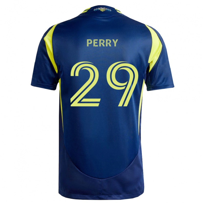 Danxen Bambino Maglia Nebiyou Perry #29 Giallo Blu Navy Kit Gara Away 2026/27 Maglietta