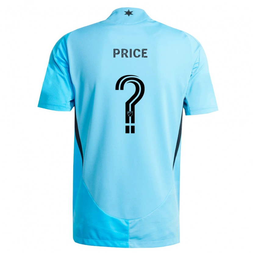 Danxen Bambino Maglia Griffin Price #0 Azzurro Chiaro Nero Kit Gara Away 2026/27 Maglietta