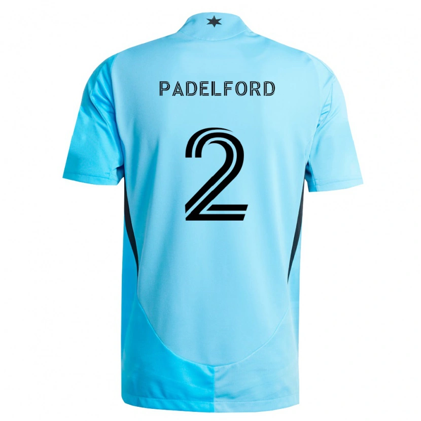 Danxen Bambino Maglia Devin Padelford #2 Azzurro Chiaro Nero Kit Gara Away 2026/27 Maglietta