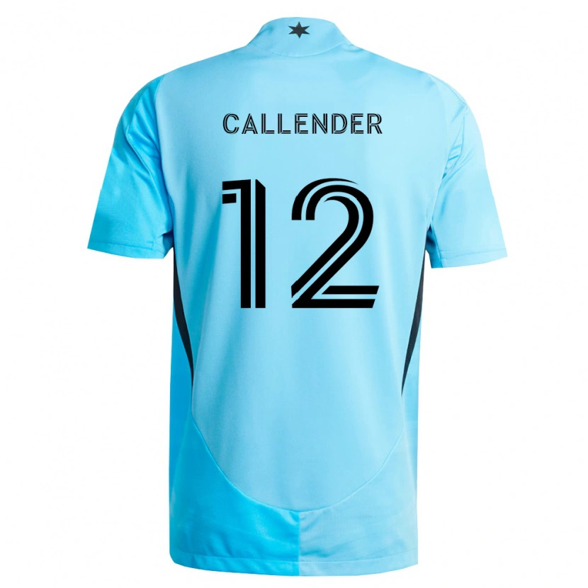 Danxen Bambino Maglia Drake Callender #12 Azzurro Chiaro Nero Kit Gara Away 2026/27 Maglietta
