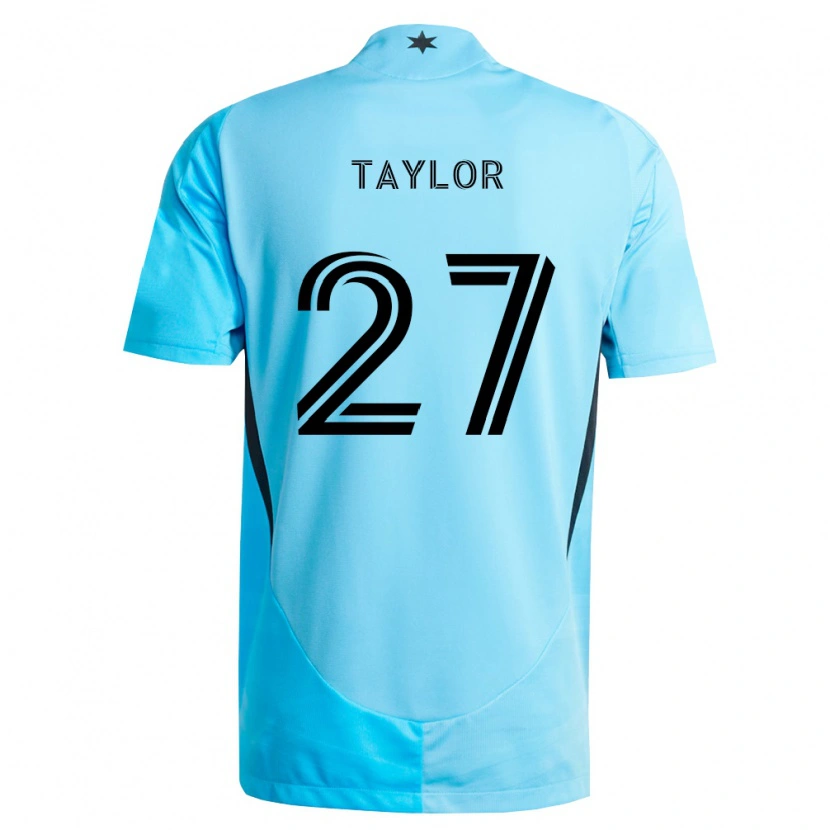 Danxen Bambino Maglia D.j. Taylor #27 Azzurro Chiaro Nero Kit Gara Away 2026/27 Maglietta