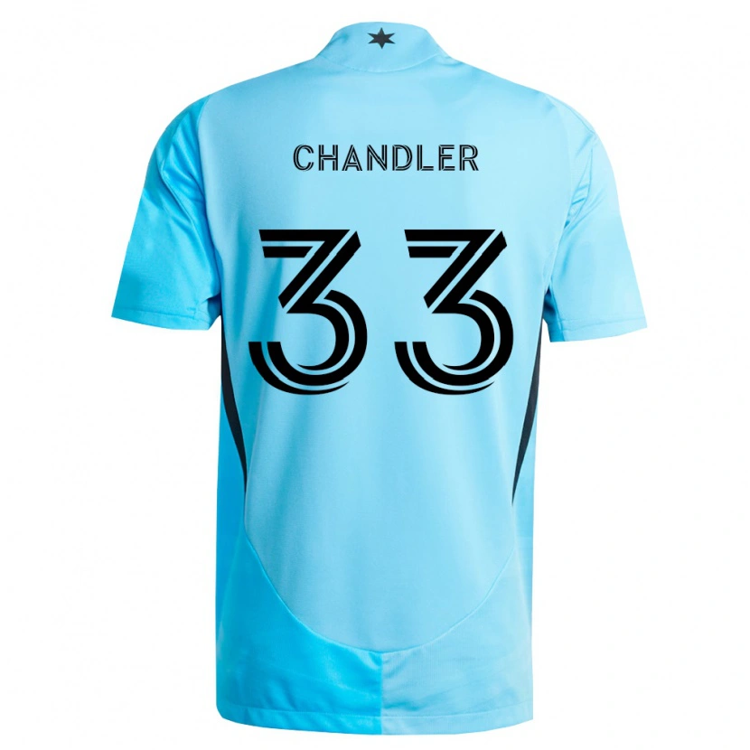 Danxen Bambino Maglia Kieran Chandler #33 Azzurro Chiaro Nero Kit Gara Away 2026/27 Maglietta
