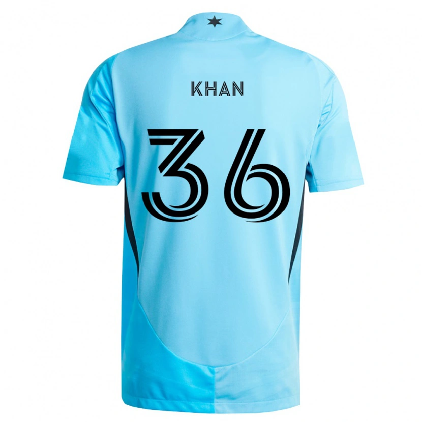 Danxen Bambino Maglia Molik Khan #36 Azzurro Chiaro Nero Kit Gara Away 2026/27 Maglietta
