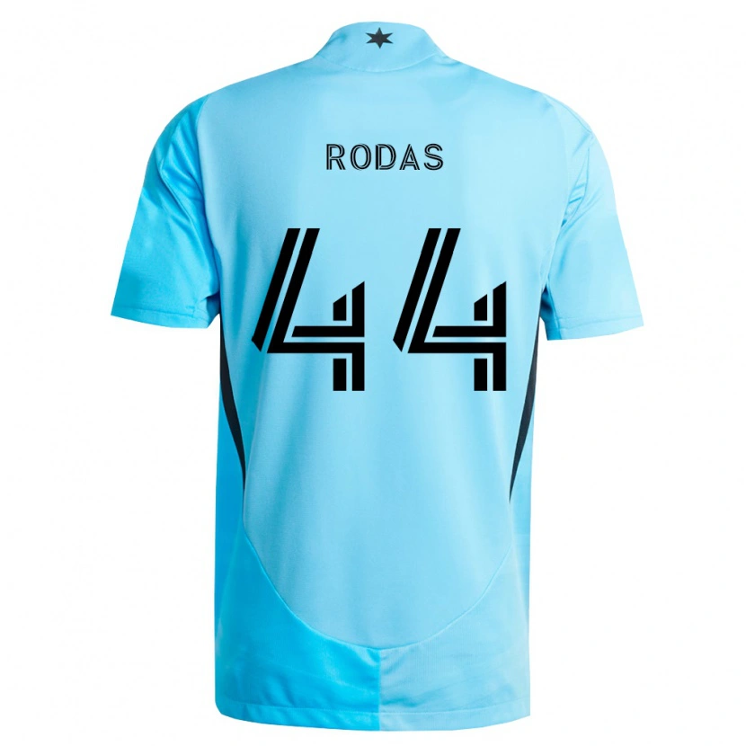 Danxen Bambino Maglia Geremy Rodas #44 Azzurro Chiaro Nero Kit Gara Away 2026/27 Maglietta