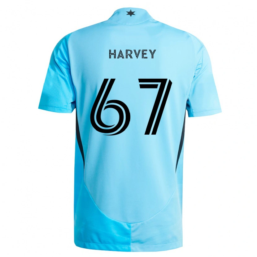 Danxen Bambino Maglia Carlos Harvey #67 Azzurro Chiaro Nero Kit Gara Away 2026/27 Maglietta