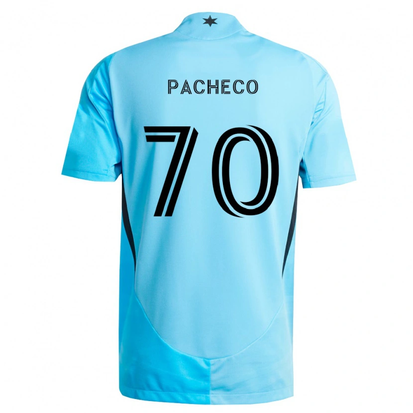 Danxen Bambino Maglia Diogo Pacheco #70 Azzurro Chiaro Nero Kit Gara Away 2026/27 Maglietta