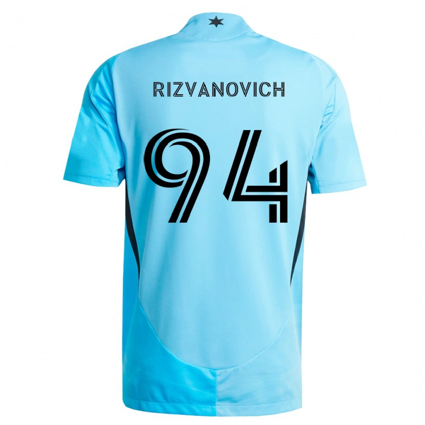 Danxen Bambino Maglia Kayne Rizvanovich #94 Azzurro Chiaro Nero Kit Gara Away 2026/27 Maglietta