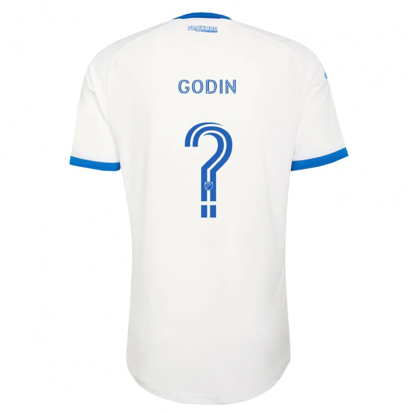 Danxen Bambino Maglia Étienne Godin #0 Azzurro Bianco Kit Gara Away 2026/27 Maglietta