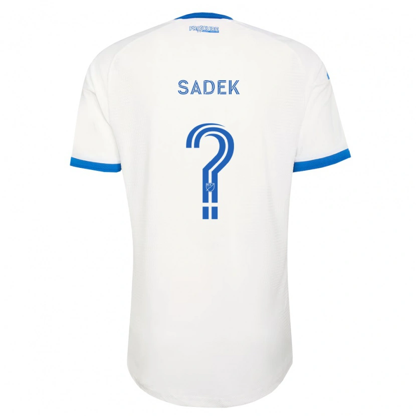 Danxen Bambino Maglia Aghilas Sadek #0 Azzurro Bianco Kit Gara Away 2026/27 Maglietta