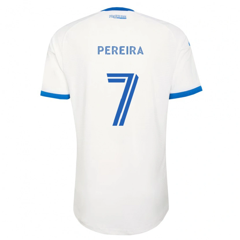 Danxen Bambino Maglia Daniel Pereira #7 Azzurro Bianco Kit Gara Away 2026/27 Maglietta