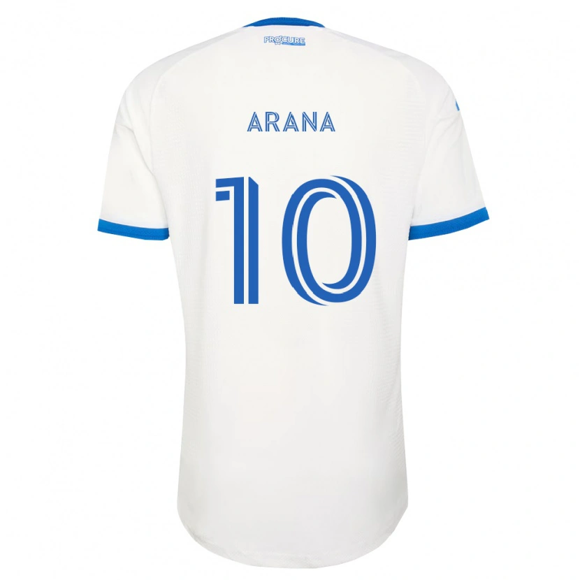 Danxen Bambino Maglia Patrick Arana #10 Azzurro Bianco Kit Gara Away 2026/27 Maglietta