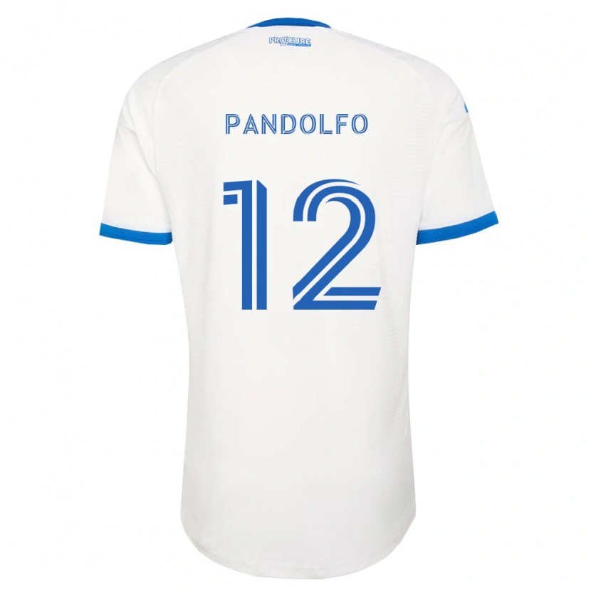 Danxen Bambino Maglia Gabriel Pandolfo #12 Azzurro Bianco Kit Gara Away 2026/27 Maglietta
