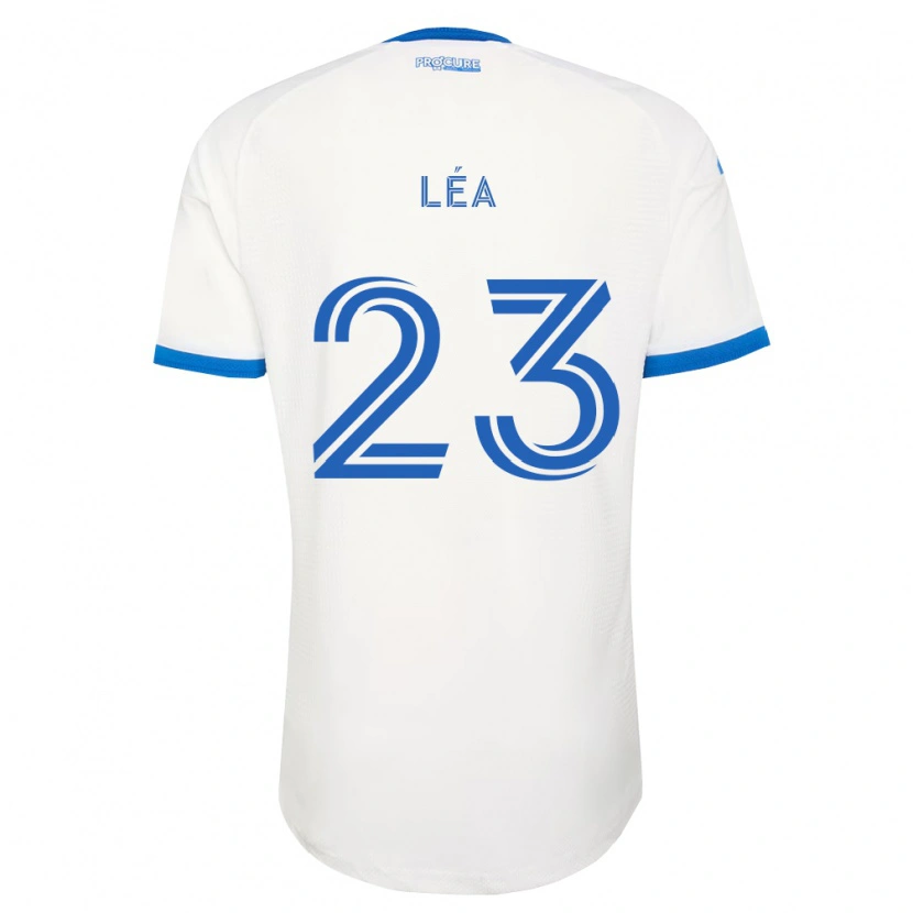 Danxen Bambino Maglia Jacques Léa #23 Azzurro Bianco Kit Gara Away 2026/27 Maglietta