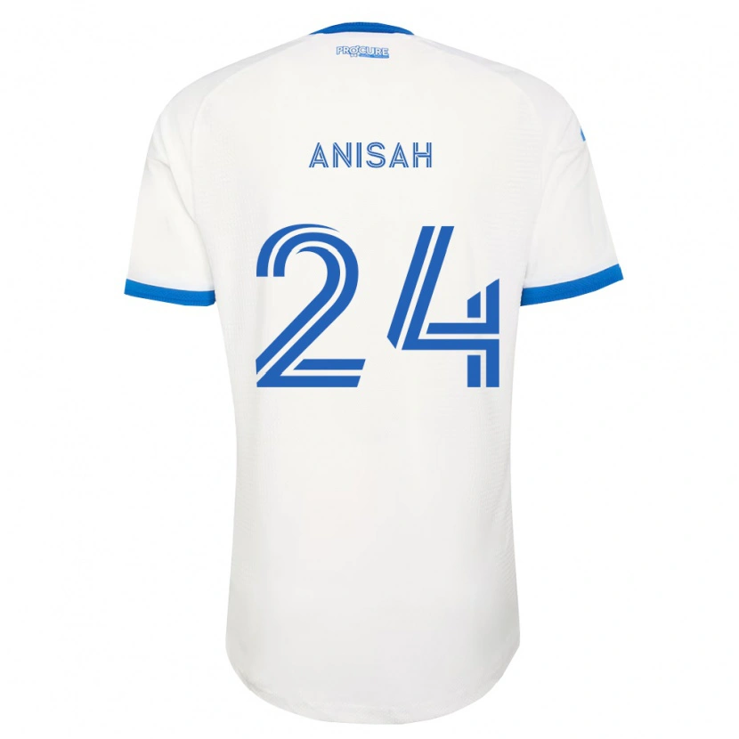 Danxen Bambino Maglia Yusuf Anisah #24 Azzurro Bianco Kit Gara Away 2026/27 Maglietta