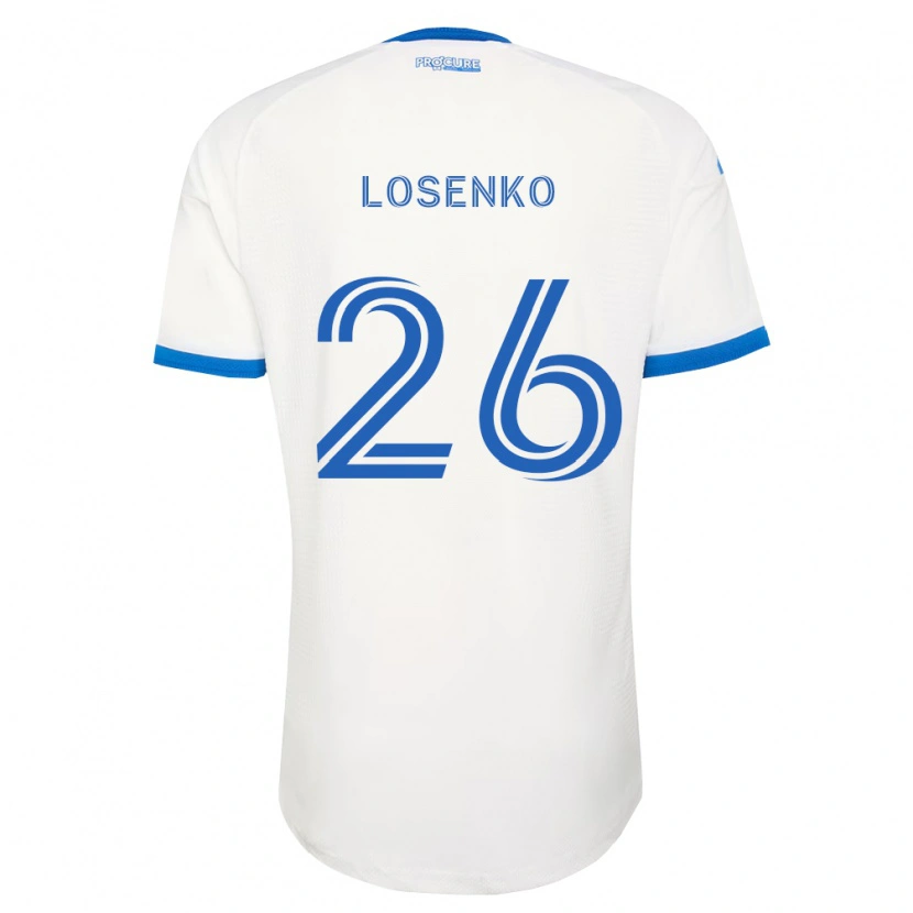 Danxen Bambino Maglia Ivan Losenko #26 Azzurro Bianco Kit Gara Away 2026/27 Maglietta