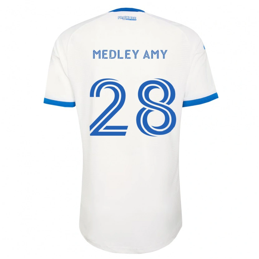 Danxen Bambino Maglia Medley Amy #28 Azzurro Bianco Kit Gara Away 2026/27 Maglietta