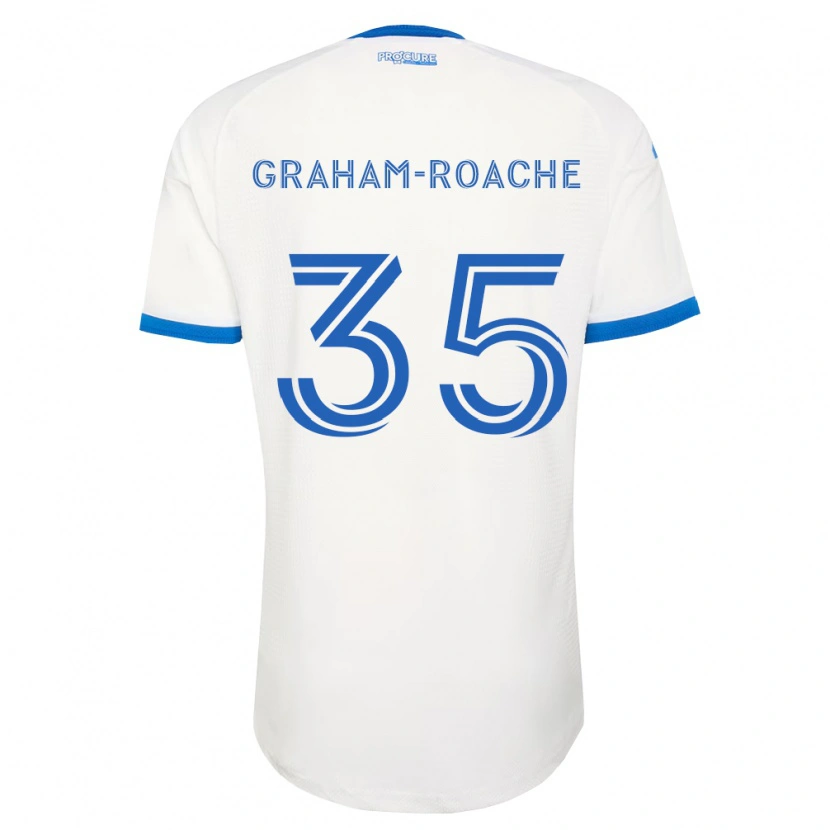 Danxen Bambino Maglia Owen Graham-Roache #35 Azzurro Bianco Kit Gara Away 2026/27 Maglietta