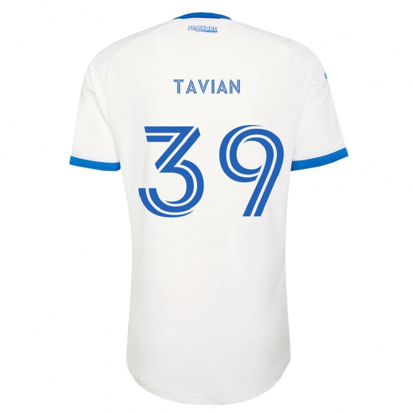 Danxen Bambino Maglia Vandendort Tavian #39 Azzurro Bianco Kit Gara Away 2026/27 Maglietta