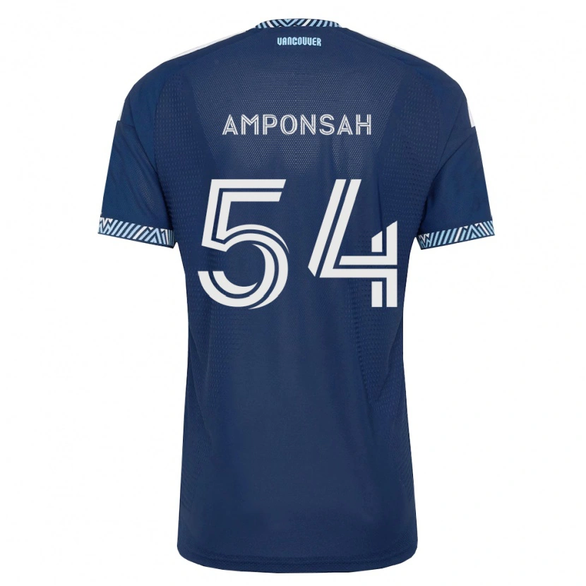 Danxen Bambino Maglia Prince Amponsah #54 Blu Scuro Bianco Kit Gara Away 2026/27 Maglietta