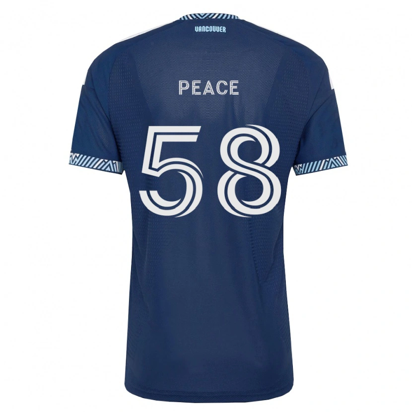 Danxen Bambino Maglia Jesse Peace #58 Blu Scuro Bianco Kit Gara Away 2026/27 Maglietta