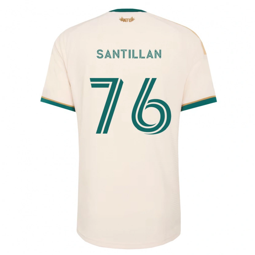 Danxen Bambino Maglia Noe Santillan #76 Verde Champagne Kit Gara Away 2026/27 Maglietta