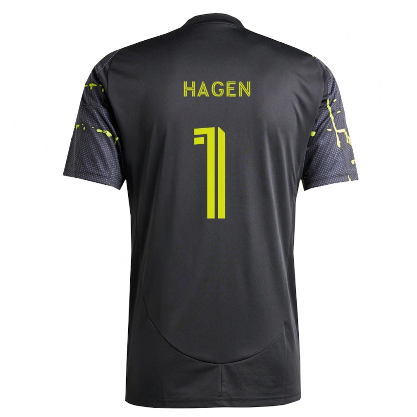 Danxen Bambino Maglia Nicholas Hagen #1 Giallo Fluorescente Nero Kit Gara Away 2026/27 Maglietta