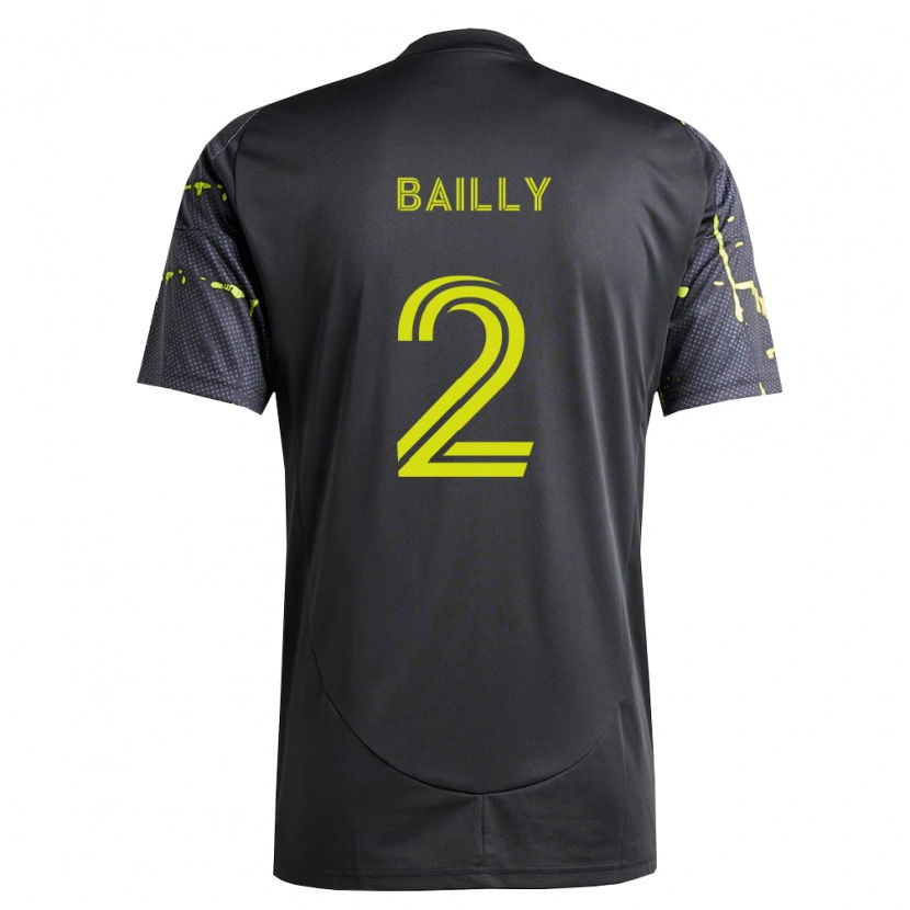 Danxen Bambino Maglia Eric Bailly #2 Giallo Fluorescente Nero Kit Gara Away 2026/27 Maglietta