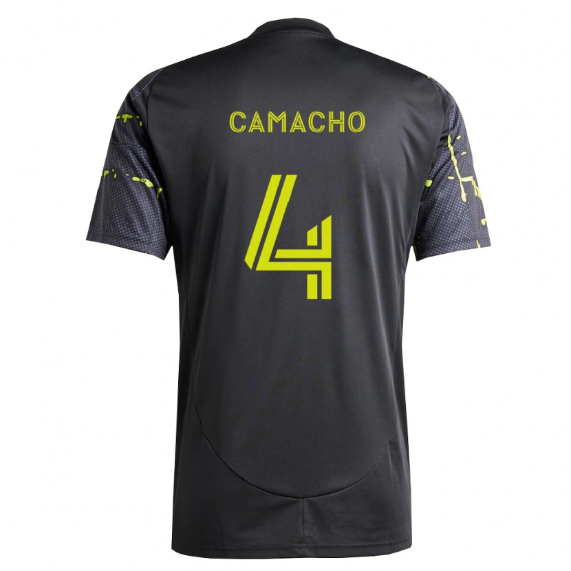 Danxen Bambino Maglia Rudy Camacho #4 Giallo Fluorescente Nero Kit Gara Away 2026/27 Maglietta