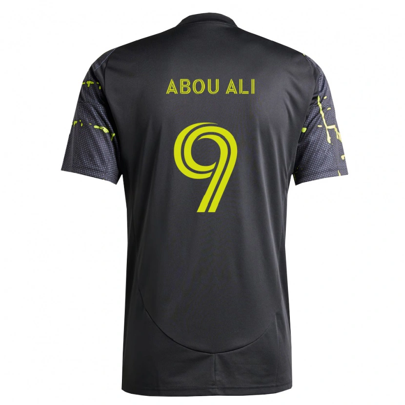 Danxen Bambino Maglia Wessam Abou Ali #9 Giallo Fluorescente Nero Kit Gara Away 2026/27 Maglietta