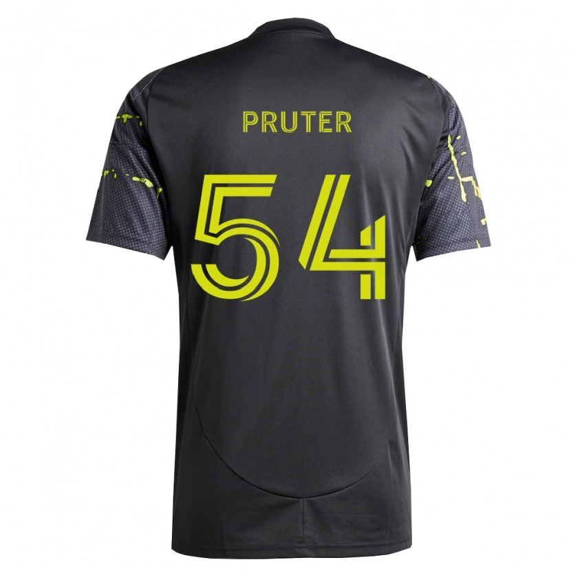 Danxen Bambino Maglia Luke Pruter #54 Giallo Fluorescente Nero Kit Gara Away 2026/27 Maglietta