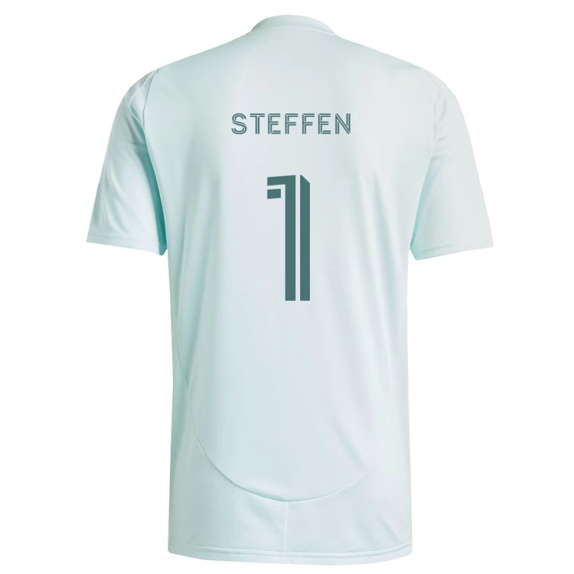 Danxen Bambino Maglia Zack Steffen #1 Bianco Verde Chiaro Kit Gara Away 2026/27 Maglietta