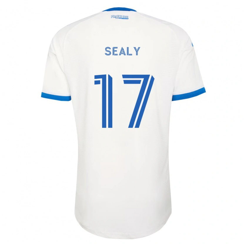 Danxen Bambino Maglia Dante Sealy #17 Azzurro Bianco Kit Gara Away 2026/27 Maglietta