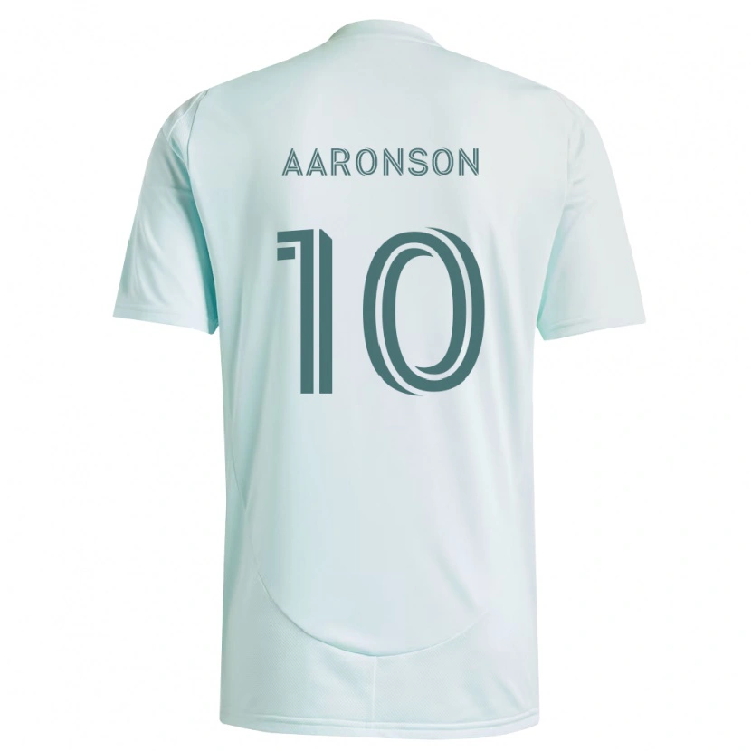 Danxen Bambino Maglia Paxten Aaronson #10 Bianco Verde Chiaro Kit Gara Away 2026/27 Maglietta