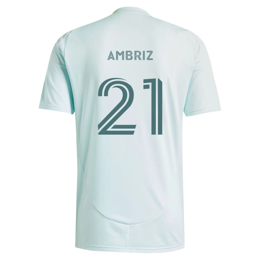 Danxen Bambino Maglia Diego Ambriz #21 Bianco Verde Chiaro Kit Gara Away 2026/27 Maglietta