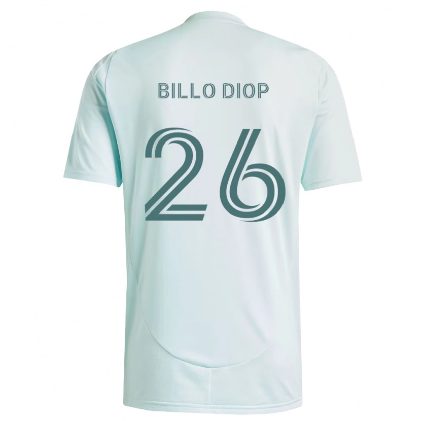 Danxen Bambino Maglia Mamadou Billo Diop #26 Bianco Verde Chiaro Kit Gara Away 2026/27 Maglietta