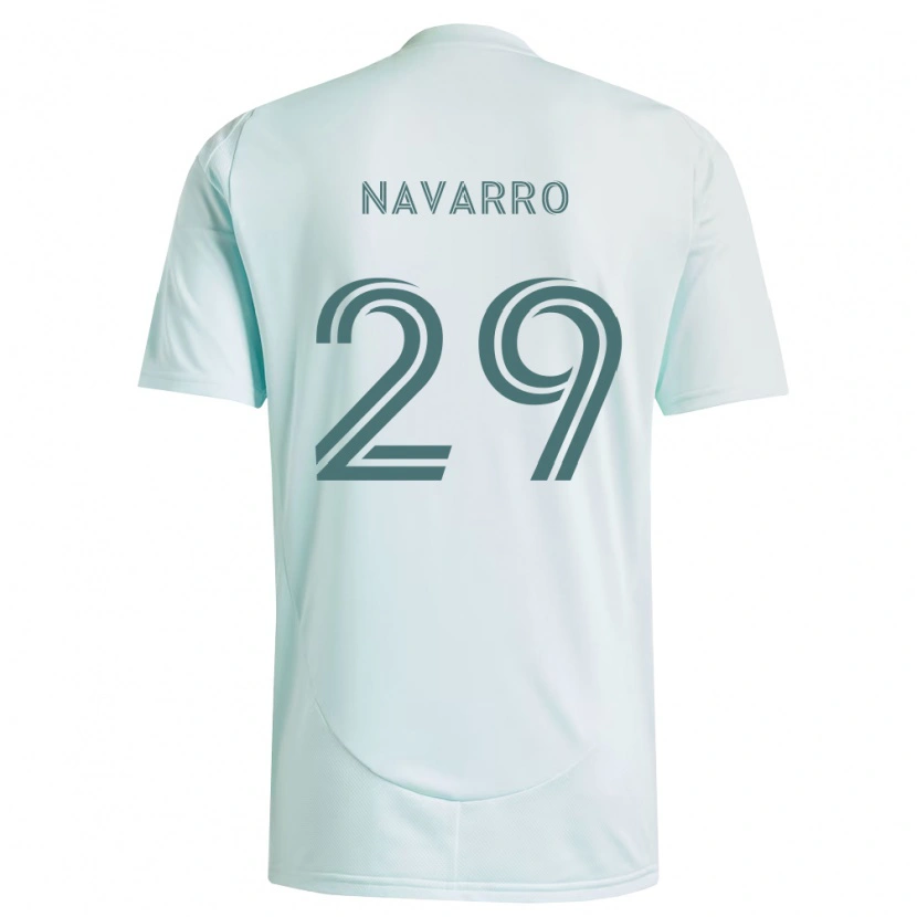 Danxen Bambino Maglia Miguel Navarro #29 Bianco Verde Chiaro Kit Gara Away 2026/27 Maglietta