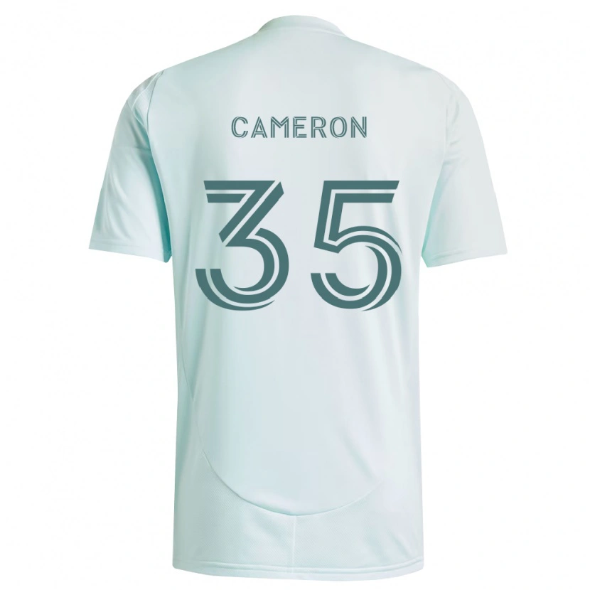 Danxen Bambino Maglia James Cameron #35 Bianco Verde Chiaro Kit Gara Away 2026/27 Maglietta