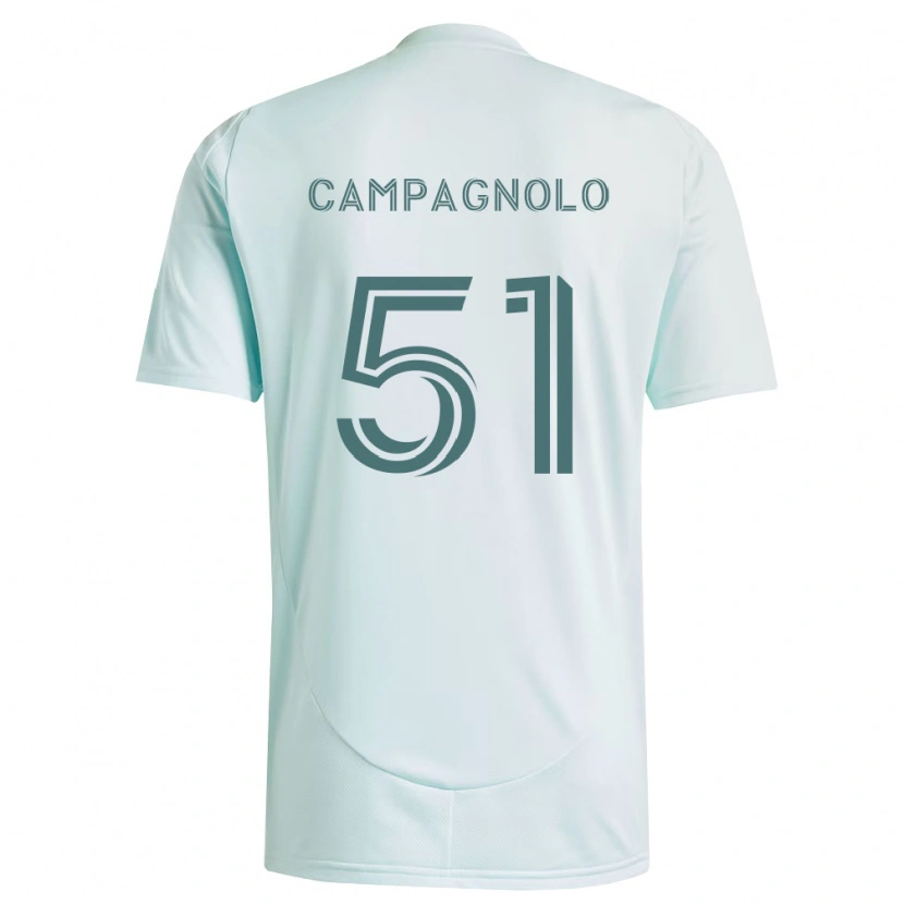 Danxen Bambino Maglia Zackory Campagnolo #51 Bianco Verde Chiaro Kit Gara Away 2026/27 Maglietta