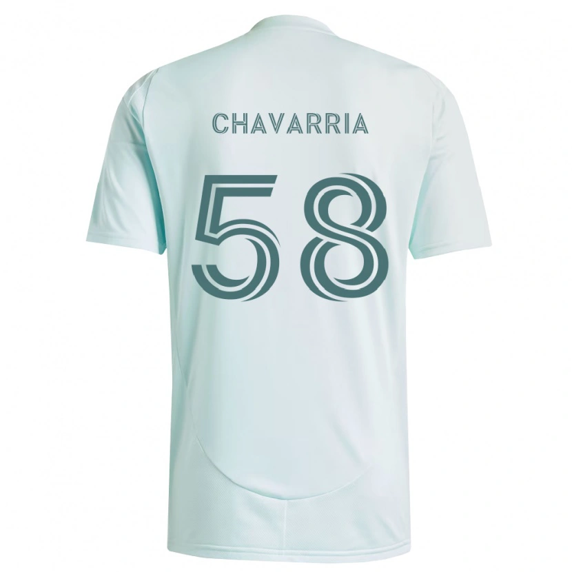 Danxen Bambino Maglia Keith Chavarria #58 Bianco Verde Chiaro Kit Gara Away 2026/27 Maglietta