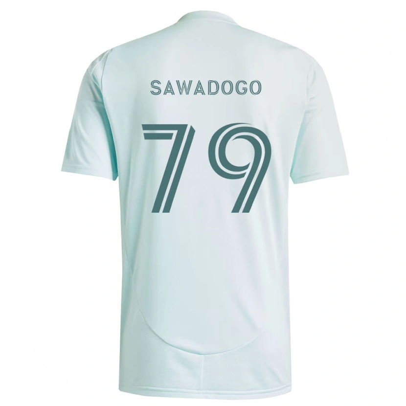 Danxen Bambino Maglia Kamal Sawadogo #79 Bianco Verde Chiaro Kit Gara Away 2026/27 Maglietta