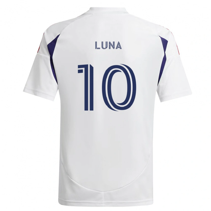 Danxen Bambino Maglia Diego Luna #10 Blu Reale Rosso Marrone Kit Gara Away 2026/27 Maglietta