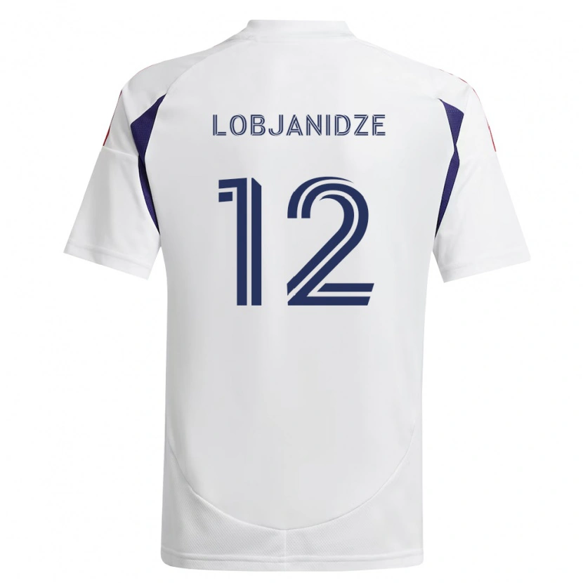 Danxen Bambino Maglia Saba Lobjanidze #12 Blu Reale Rosso Marrone Kit Gara Away 2026/27 Maglietta
