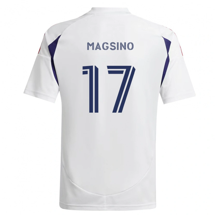 Danxen Bambino Maglia Reignen Magsino #17 Blu Reale Rosso Marrone Kit Gara Away 2026/27 Maglietta