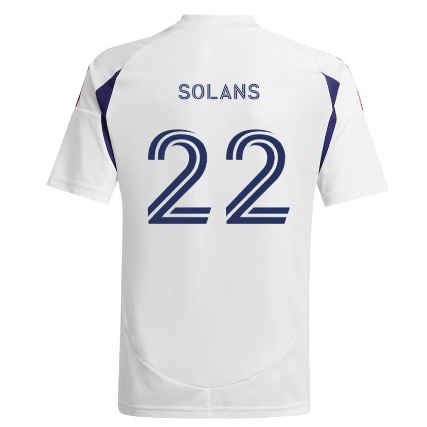 Danxen Bambino Maglia Sergi Solans #22 Blu Reale Rosso Marrone Kit Gara Away 2026/27 Maglietta