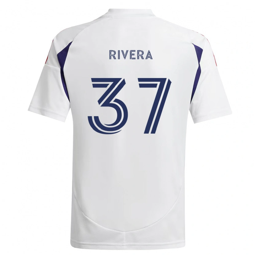 Danxen Bambino Maglia Luis Rivera #37 Blu Reale Rosso Marrone Kit Gara Away 2026/27 Maglietta